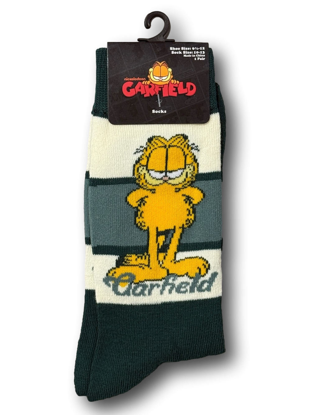 3/$20 Garfield The Cat Funny Novelty Crew Socks - NWT